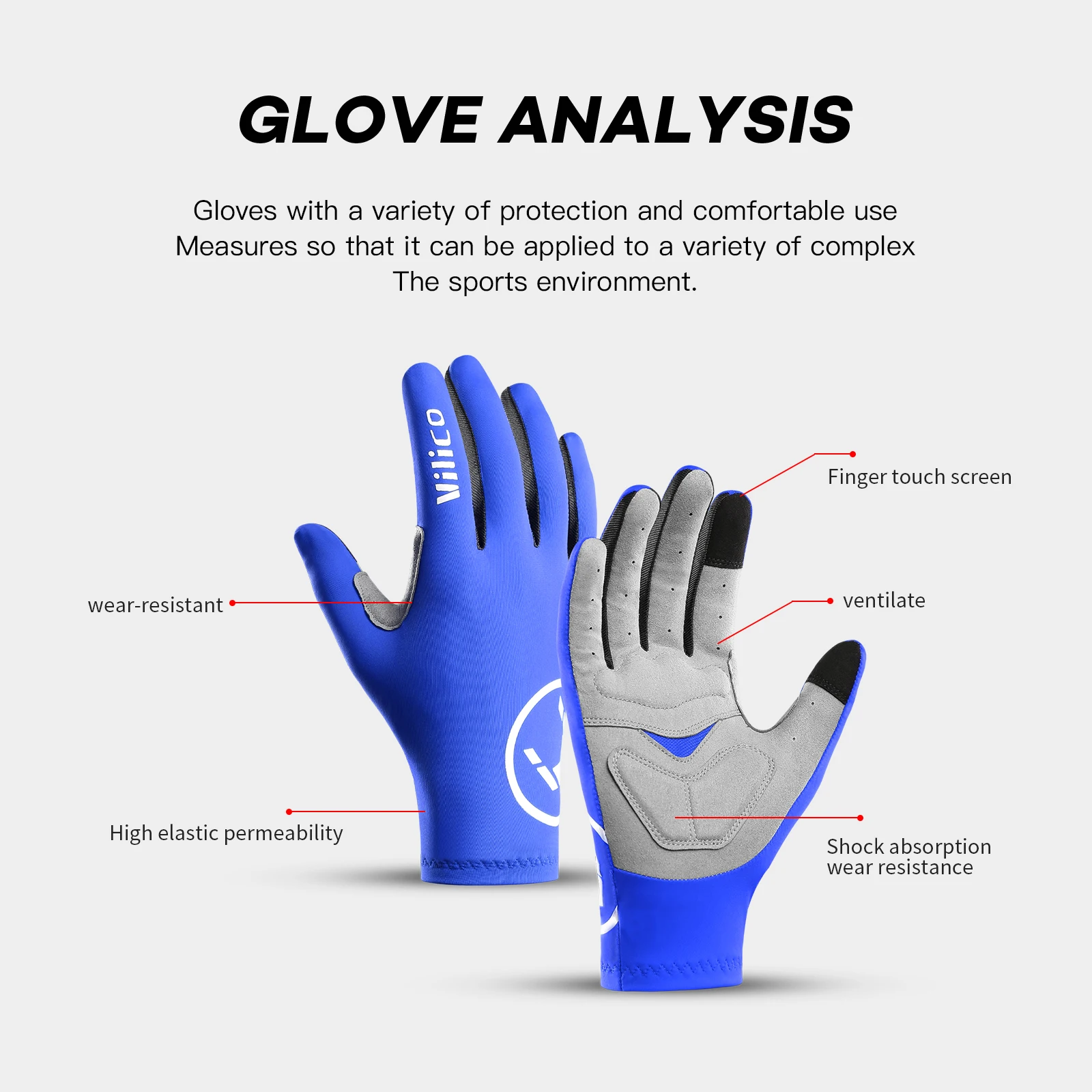 قفازات واقية من الشمس للرجال والنساء في الصيف، رفيعة، قابلة للتنفس، مقاومة للأشعة فوق البنفسجية، قفازات القيادة وركوب الدراجات، أحمر، أزرق، أسود وأبيض #5