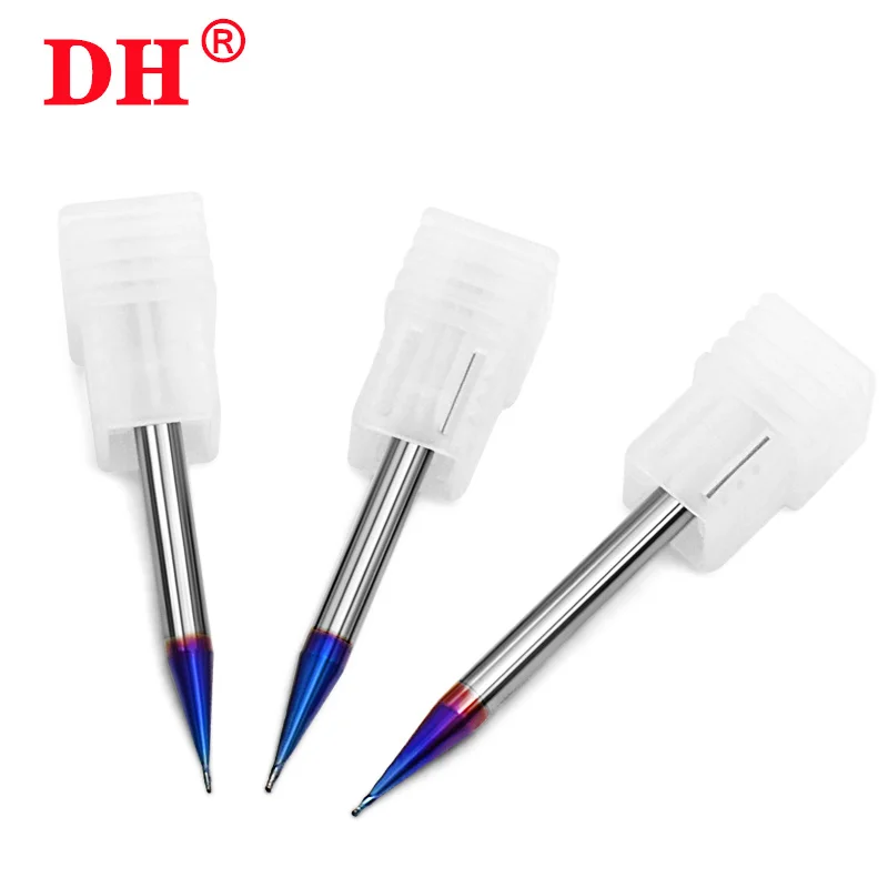 Tungsten Coated Steel Milling Cutter Small Diameter Ball Nose End Mills Alloy Diamete Carbide HRC70 Cutting Tools For Metal