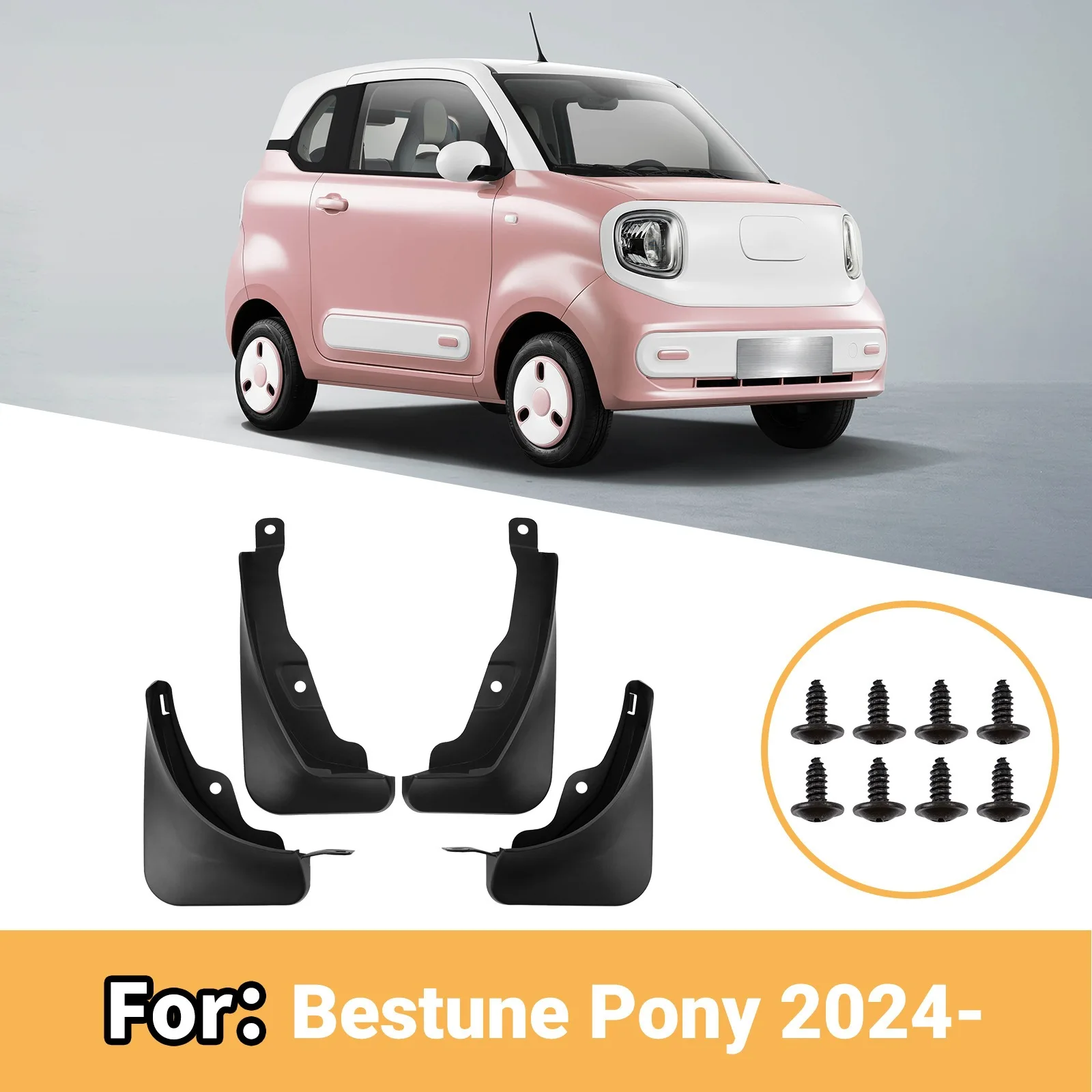 For FAW Bestune Pony 2024-2026 Car Mud Flaps Splash Guards 4PCS Front Rear Wheel Mudguards Tire Mud Skin Fender