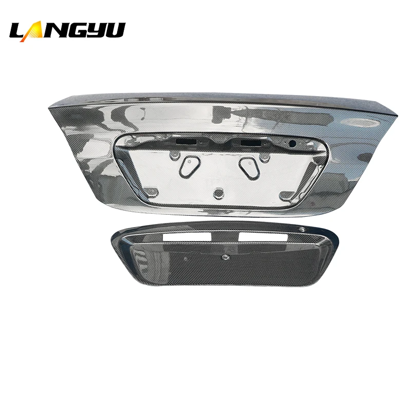 Langyu 2006-2015 Auto Modification Parts Trunk Bonnet Carbon Fiber Rear Trunk Lid for Mitsubishi Lancer CS3 Trunk Cover