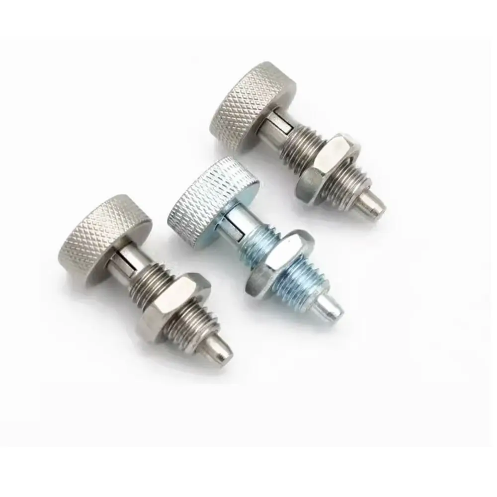 1Pcs M6 M8 M10 M12 M16 Spring Plunger Stainless Steel Carbon Steel Knurled Knob Plunger Knurled Head Retractable