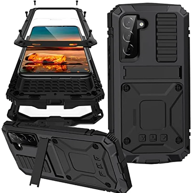 Heavy Duty Armor Metal Case Screen Protector For Galaxy S24 S22 Plus S23 S21 S20 Ultra Note 20 A32 Shockproof Aluminium Cover