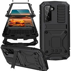 Heavy Duty Armor Metal Case Screen Protector For Galaxy S24 S22 Plus S23 S21 S20 Ultra Note 20 A32 Shockproof Aluminium Cover
