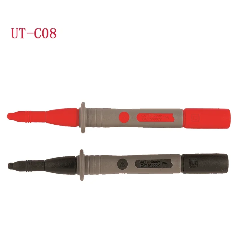 UNI-T UT-C08 UT-C09 Multimeter Test Probes 10A CAT III 1000V Fully Insulated 4mm Socket Extension Testing Lead Needle Pin 1 Pair