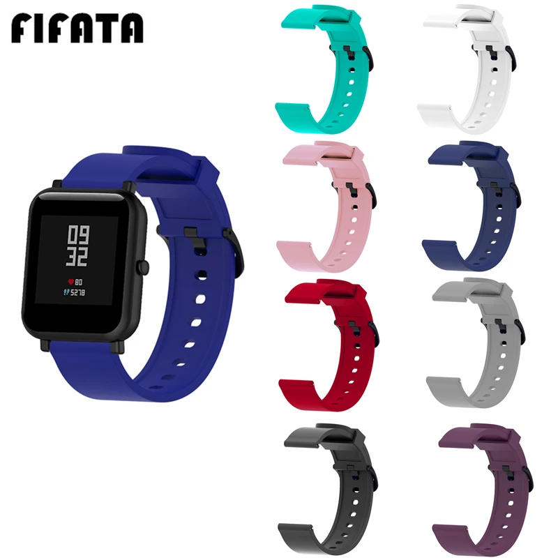 FIFATA Molle Del Silicone Astuto Della Vigilanza Del Wristband Per Huami Amazfit Bip/GTS/Polar Accendere/Garmin Vivoactive 3 Orologio 20 MILLIMETRI Replacment Fascia