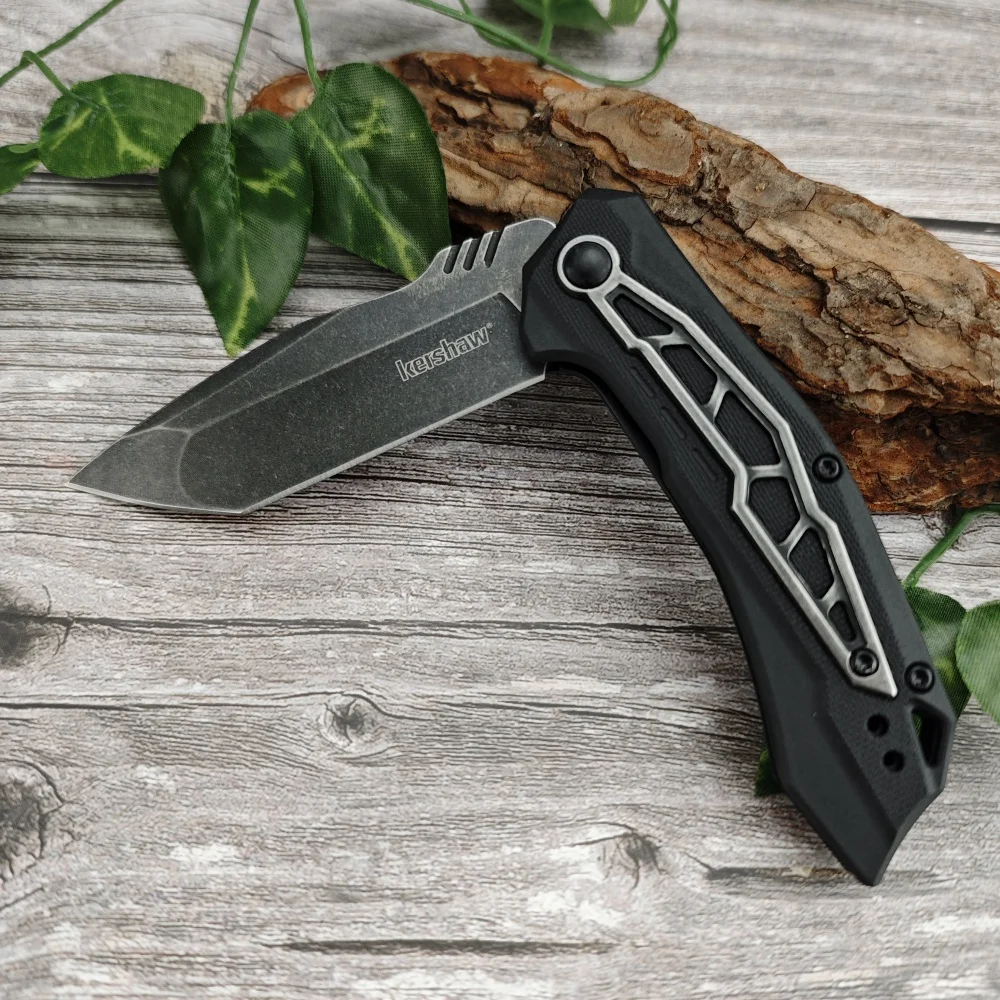 KS 1376 Folding Knife 8Cr13Mov Blade Nylon Fiber Handle Sharp High Quality Outdoor EDC Survival Hunting Cutting Camping Knife