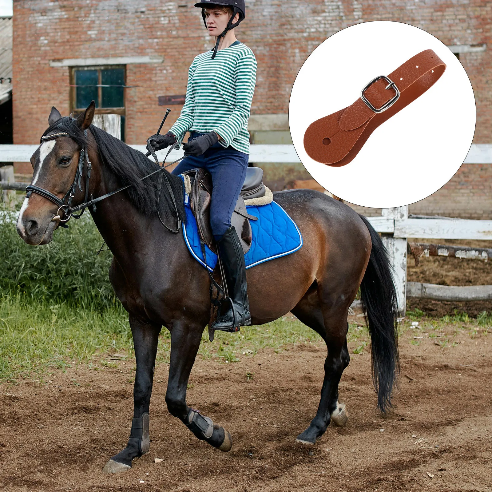 2 قطعة أشرطة حفز قابلة للتعديل لوازم ركوب الخيل الغربية ملحقات أحذية الفروسية للتدريب معدات ركوب الخيل المتينة #1