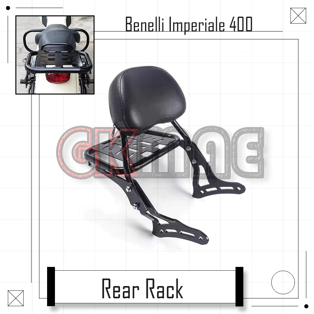 

For Benelli BJ Imperiale 400 Motorcycle Modified Rear Shelf Rear Rack Tail Rack Luggage Rack Backrest Cushion Fit BJ400-8