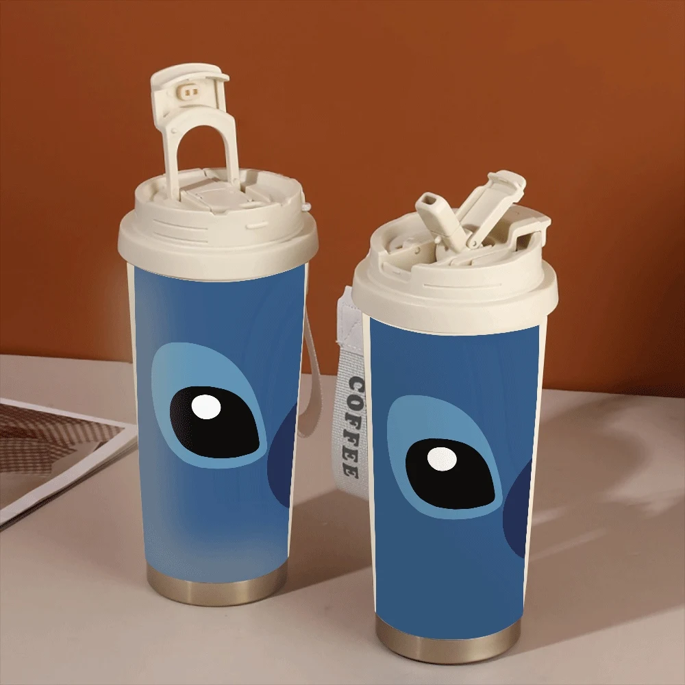

Lilo Stitch Pattern Water Cup Leakproof Boys Portable Student Water Cup Lilo&stitch Kawaii Cartoon Outdoor Travel