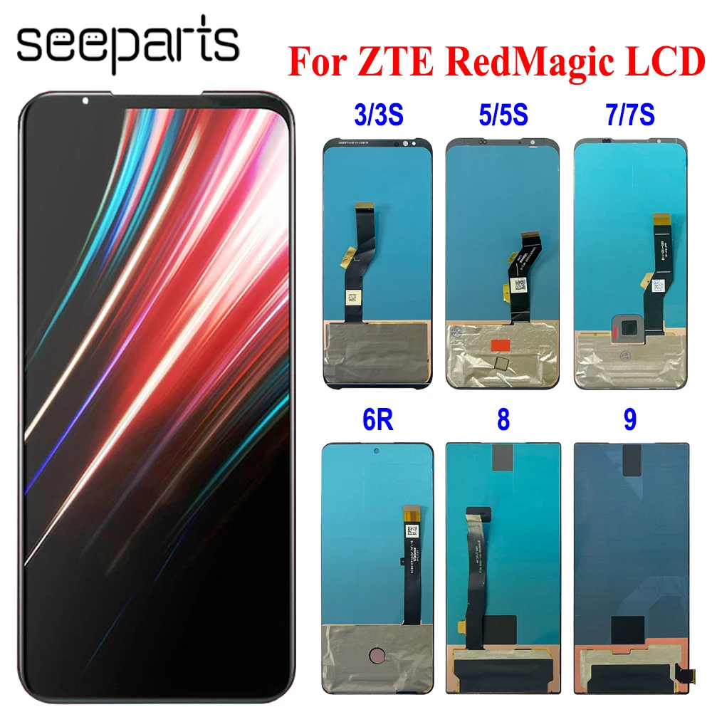 High-Quality For ZTE nubia RedMagic 3 3s 5G 5S 6R 6 7 7S 8 9 LCD Display Touch Screen Digitizer Assembly Red Magic 6S Pro 6Pro