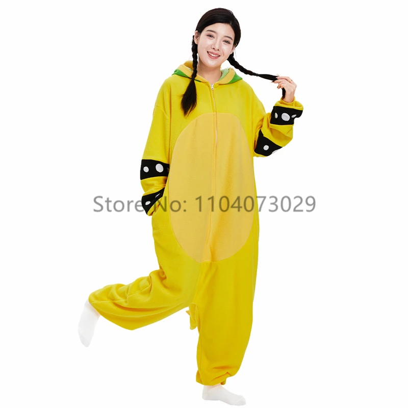 Onesieshow Animal Kigurumi Pyjamas Halloween Onesies Adult Cartoon Yellow Pajama Cosplay Party Costume Women Homewear