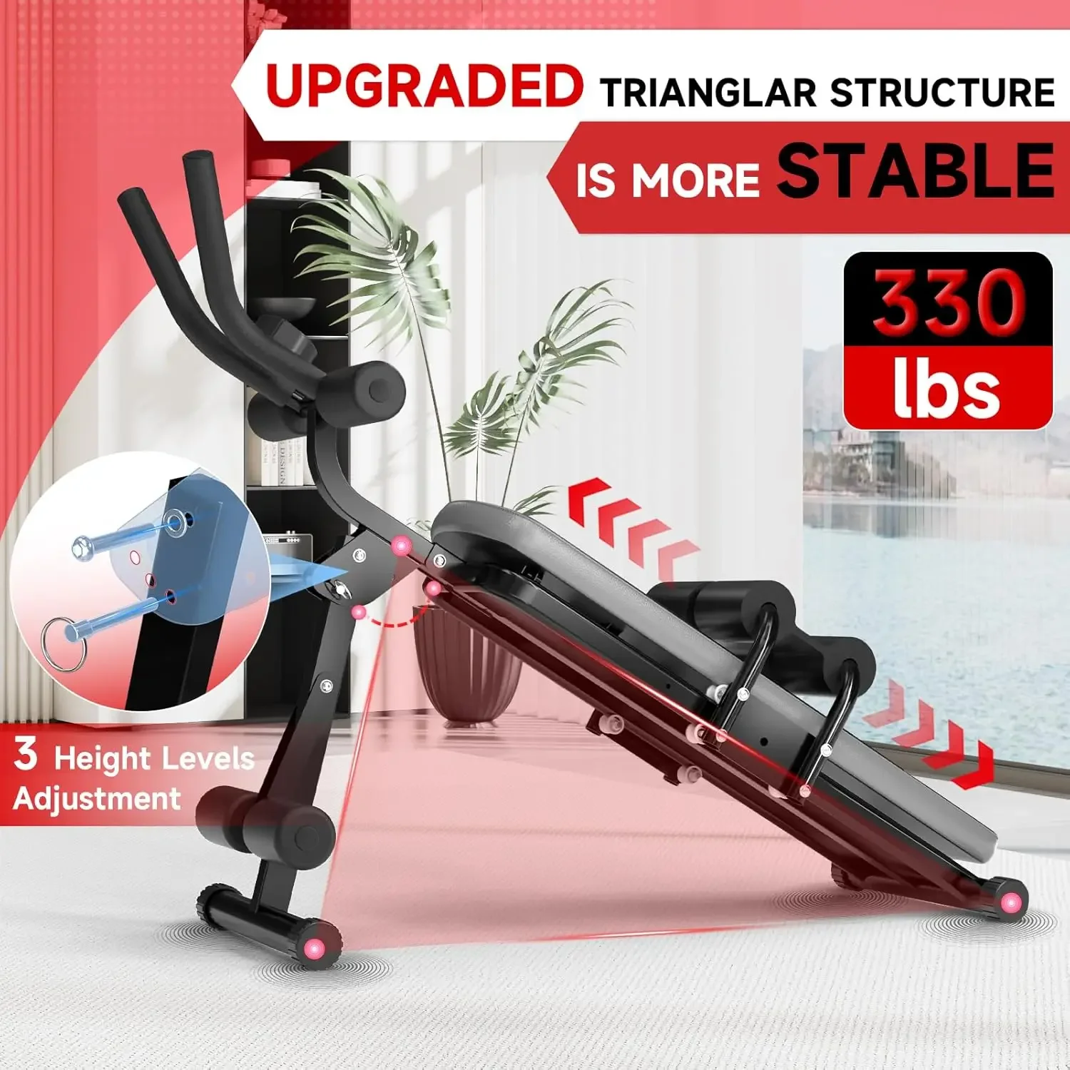 

[Discounted Price, Hot Sale!]Ab Machine, Ab Workout Equipment Machine for Stomach Workout Foldable Abdominal Trainer for Home Gy