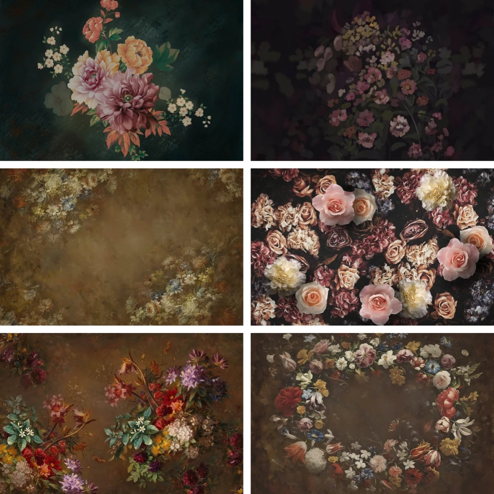 Abstract Retro Flower Photography Backgrounds Newborn Baby Portrait Wedding Food Vintage Old Master Gradient Backdrop Photocall
