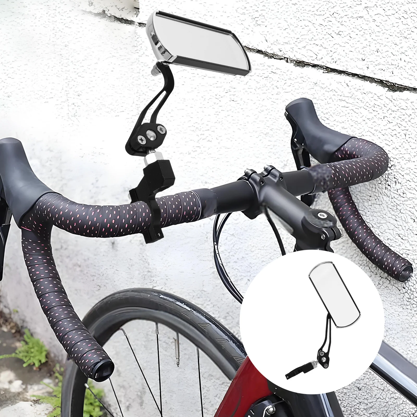 

1 Pair Bicycle Rear View Mirror 360° Rotatable Wide Angle Aluminum Alloy Handlebar Mount For Bike Ebike Motorcycle Cycling