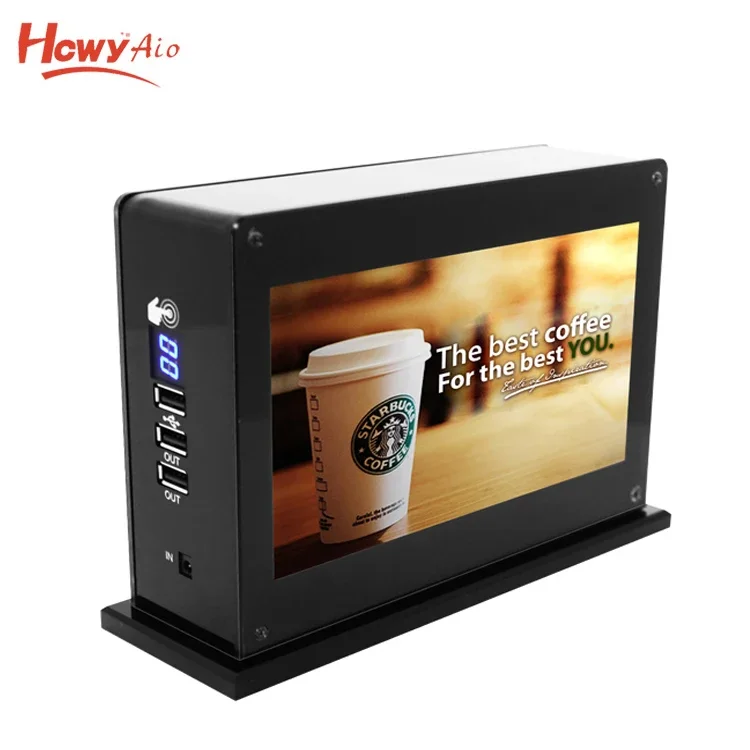 2026 Restaurant Coffee Shop Table Menu Power Bank 7inch Wifi Digital Photo Frame For Play Videos