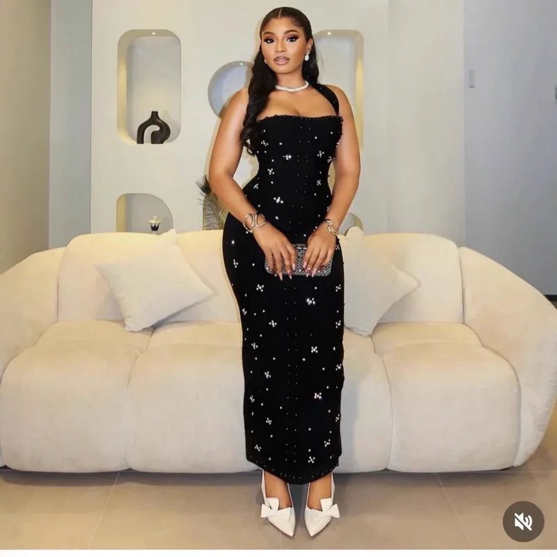 Women Chic Rhinestone Halter Long Dress Sleeveless Off Shoulder Slim Bodycon Dress Elegant Ladies Evening Party Vestidos