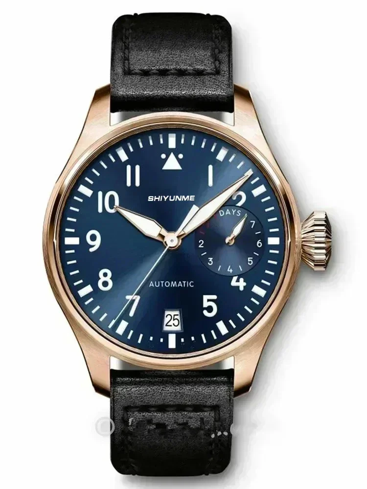 

A333 Store Sport Automatic Mechanical Calendar Men's Watch Stainless Steel Leather Large Pilot's Series Luminous