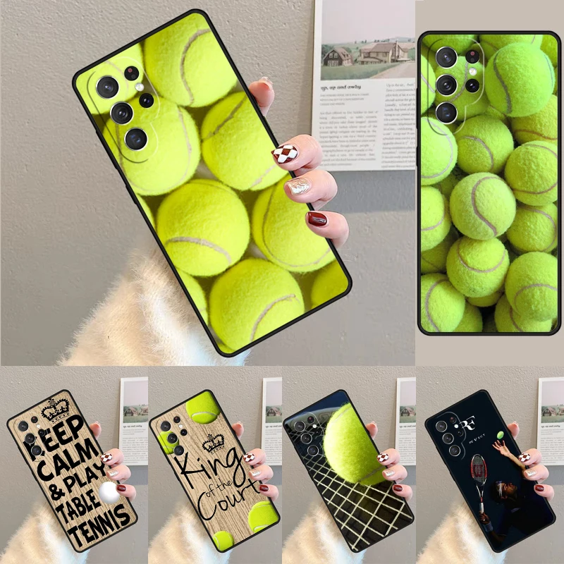 green tennis balls Accessories Silicone Phone Case For Samsung Galaxy note 10 pro S26 S25 S24 S23 S22 S21 Plus Ultra Capa Cover