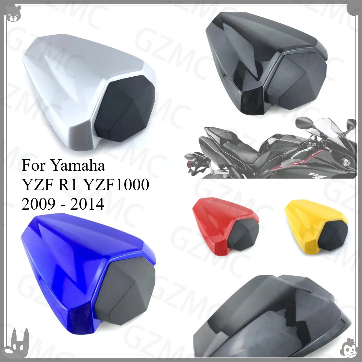 

Задняя накладка на сиденье для мотоцикла Yamaha YZF-R1 (YZF 1000 R1) 2009-2014, чехол на заднее пассажирское сиденье, черный