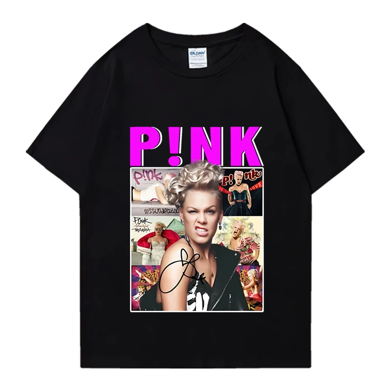 

Hot singer P!nk Pink Trustfall Tour 2024 print T shirt Men Women Fashion oversized short sleeve T-shirts Unisex 100% Cotton Tops