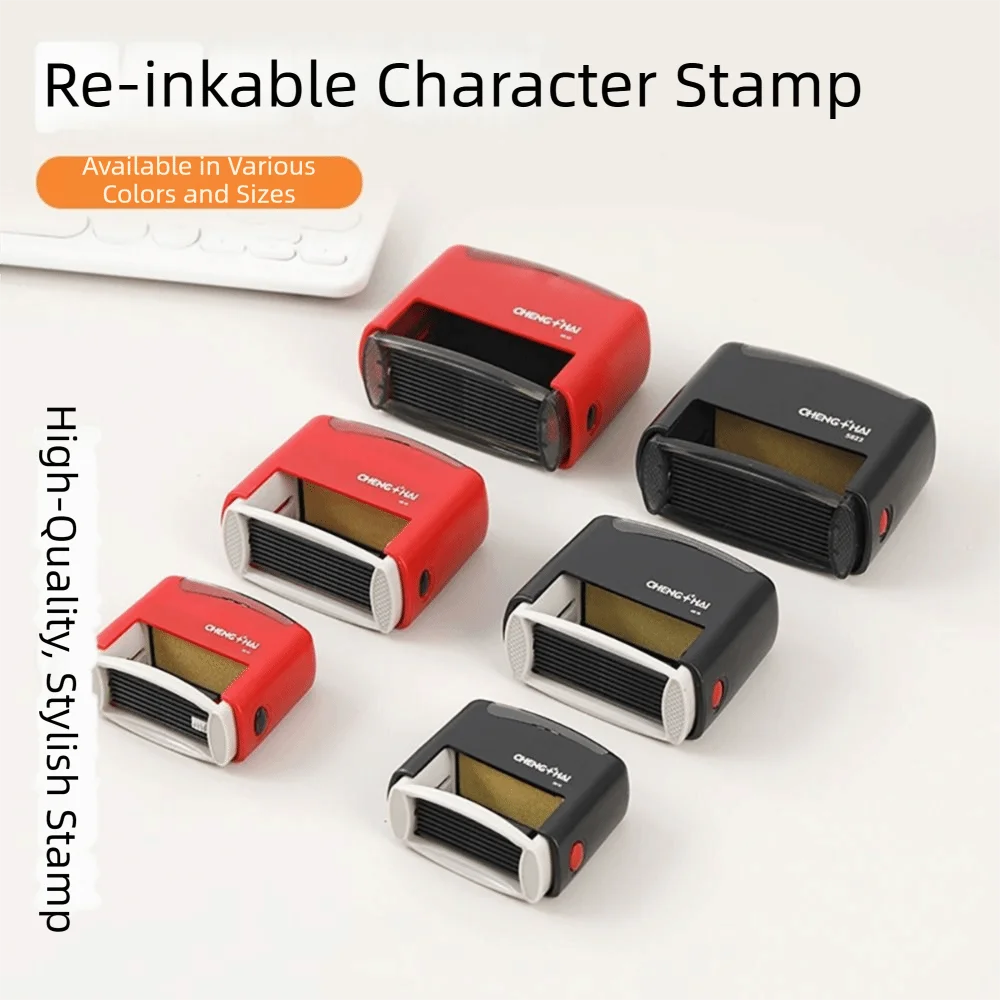 Automatic Ink Return DIY Stamp Kit Plastic Multi-size Monogram Printing Stamp Press-type Letters Plate
