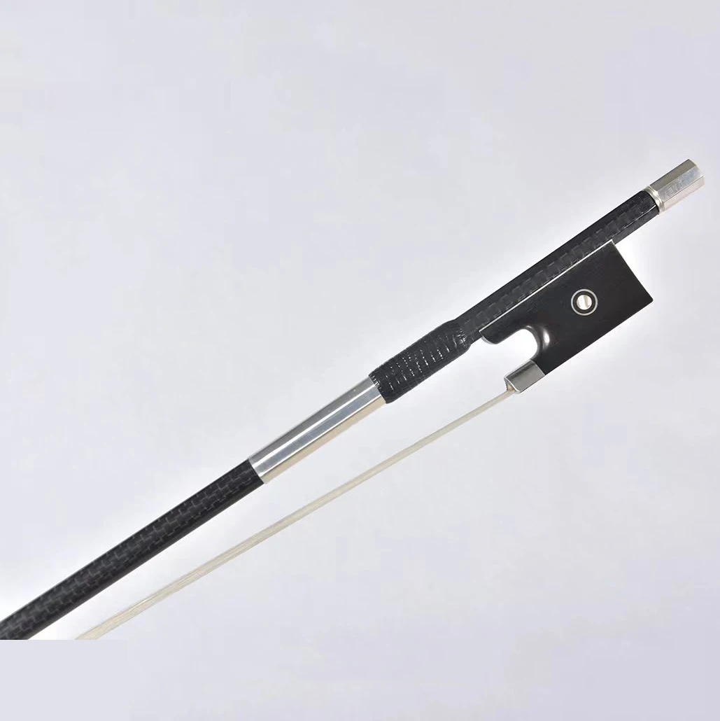 

STLF Well Balance Ebony Frog 4/4 White Horse Hair Braided Carbon Fiber Violin Bow