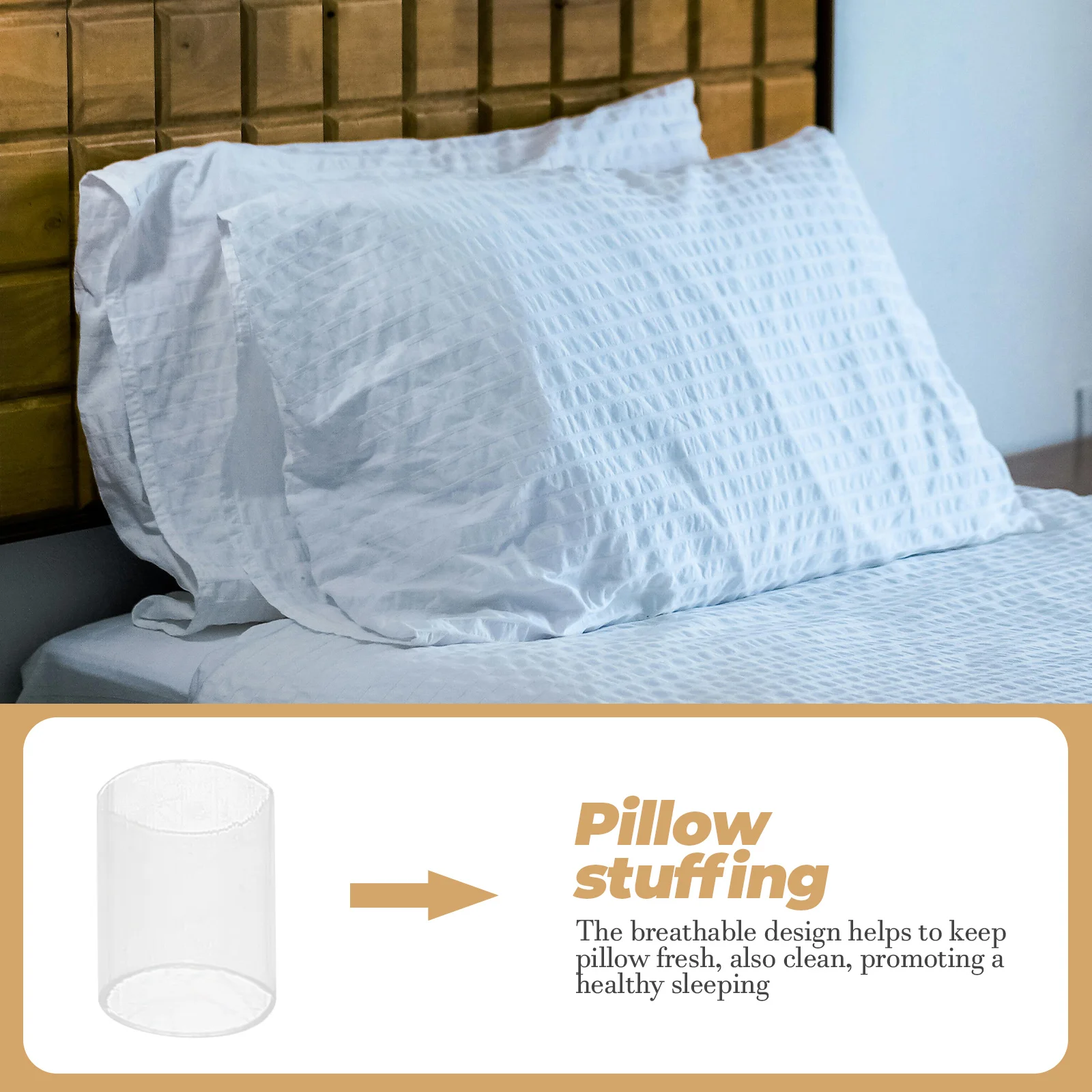 

1Pack Pe Pillow Filling Adjustable Transparent Elastic Breathable Design Long-Lasting Comfort Support Pillow Filling