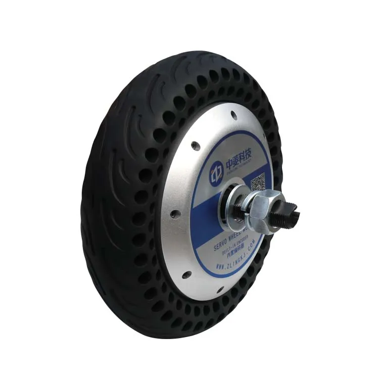 ZLTECH 10inch 48V 800W 150RPM 300kg Load IP65 1024 PPR Encoder Single Shaft Gearless Hub Servo Motor For AGV Wheel