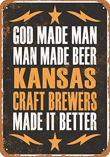 Металлическая вывеска-Канзас для творчества, пивоварения для лучшего пива, винтажный Настенный декор для кафе, бара, паба, домашние украшения для пива