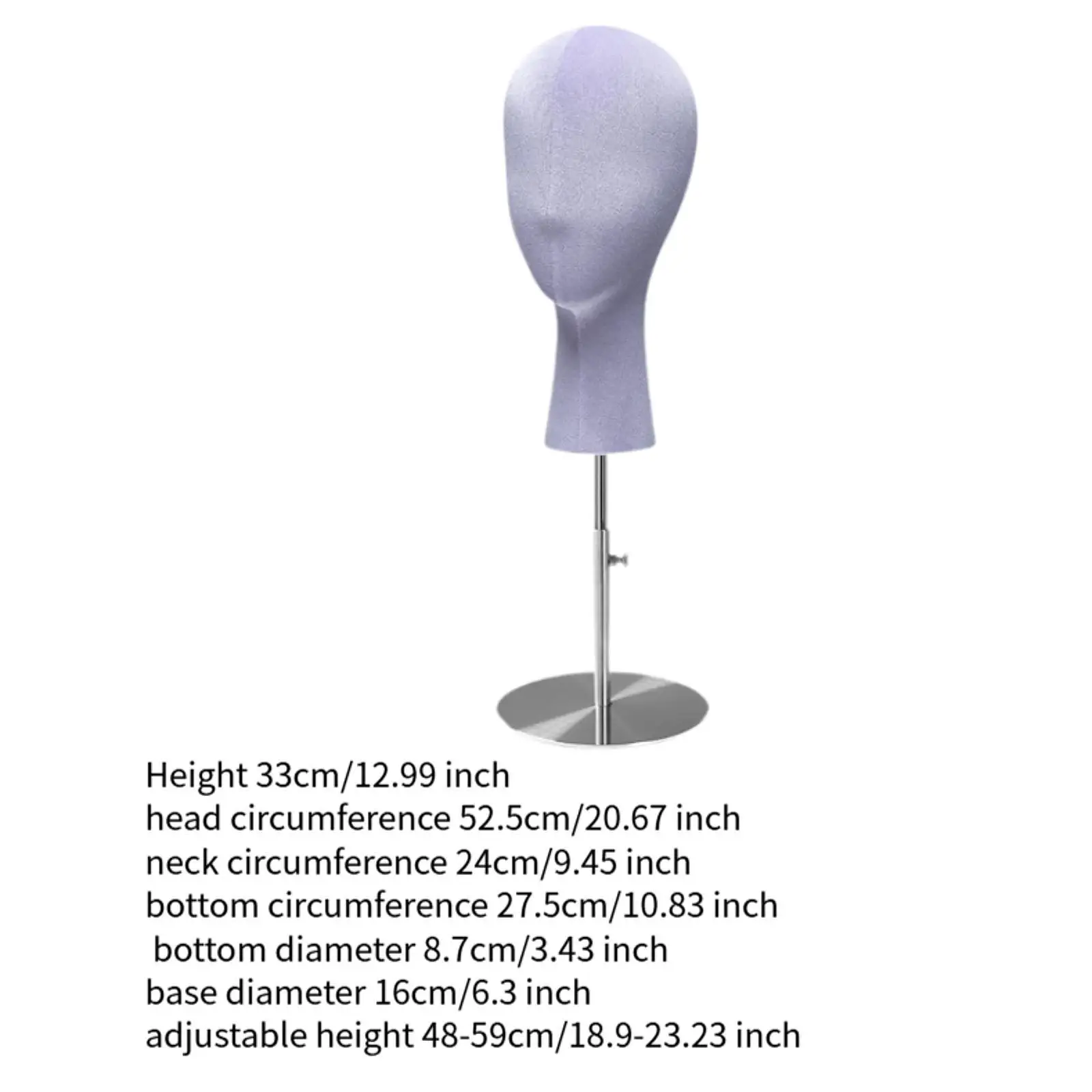 Подставка для головы манекена, регулируемая высота, устойчивая подставка для парика, очки, повязка на голову, подставка для шиньонов для домашнего личного использования