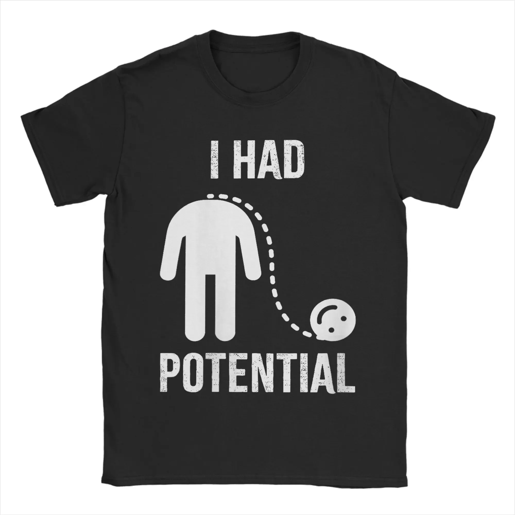 I Had Potential T Shirt Summer  Cotton T Shirts For Men's Design Tshirt Short Sleeve Aesthetic Tops