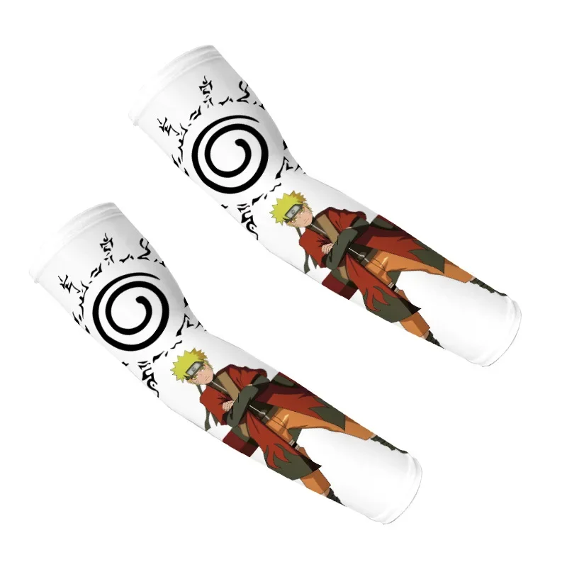 Naruto Sasuke Anime Gloves Cosplay Ninja Oversleeve Man Women Fashion Sun Block Keep Warm Cuff Fingerless Arm Sun Protection New