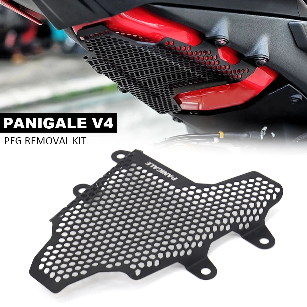 

Motorcycle Tank Grille Fuel Tank Cover Guard Fuel Tank Protection Net For Ducati Panigale V4 S R 2018- Pillion Peg Removal Kit