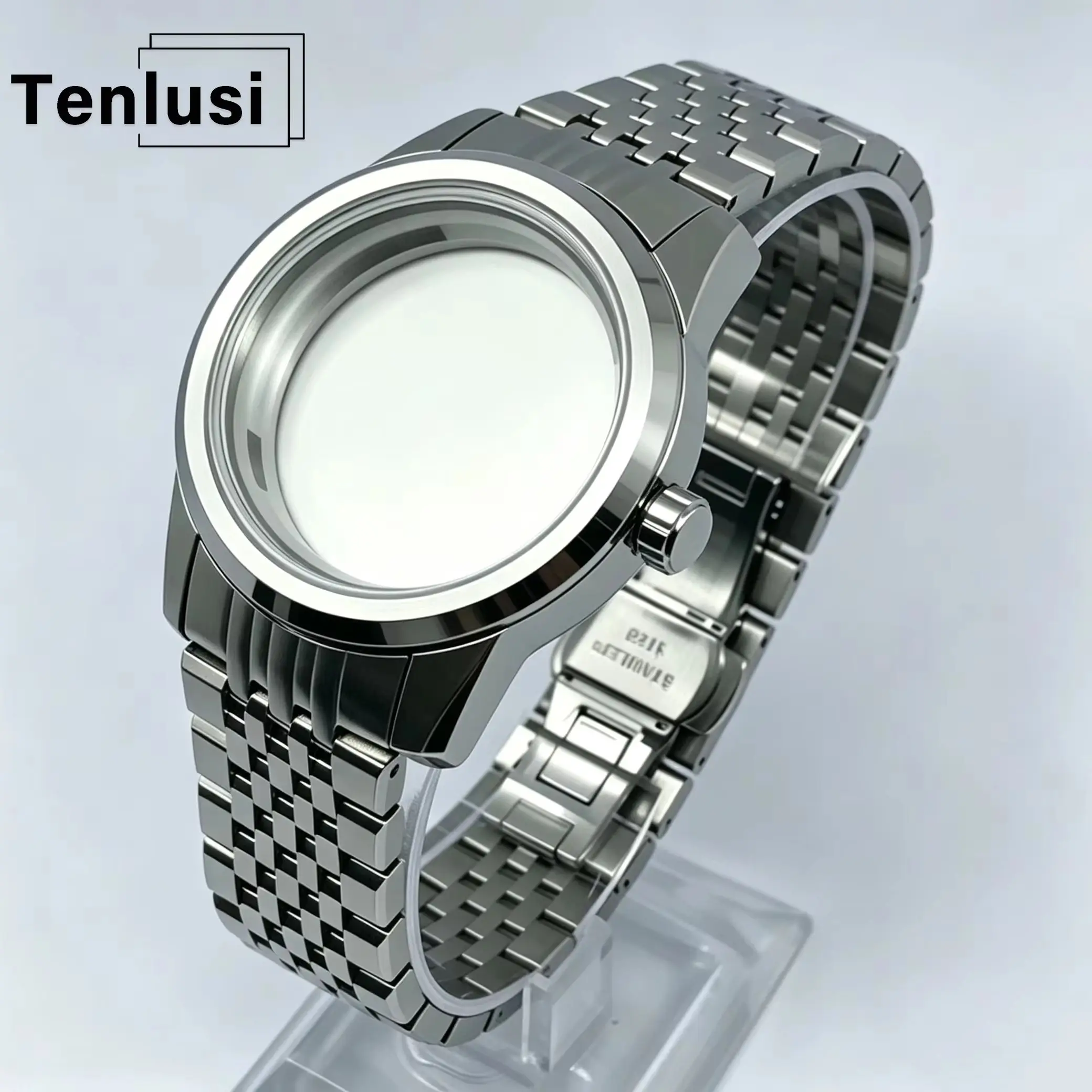 Tenlusi 40mm NH35 NH34 NH36 NH38 NH39 NH70 NH72 Watch Case Sterile Arched Glass Solid Stainless Steel Case