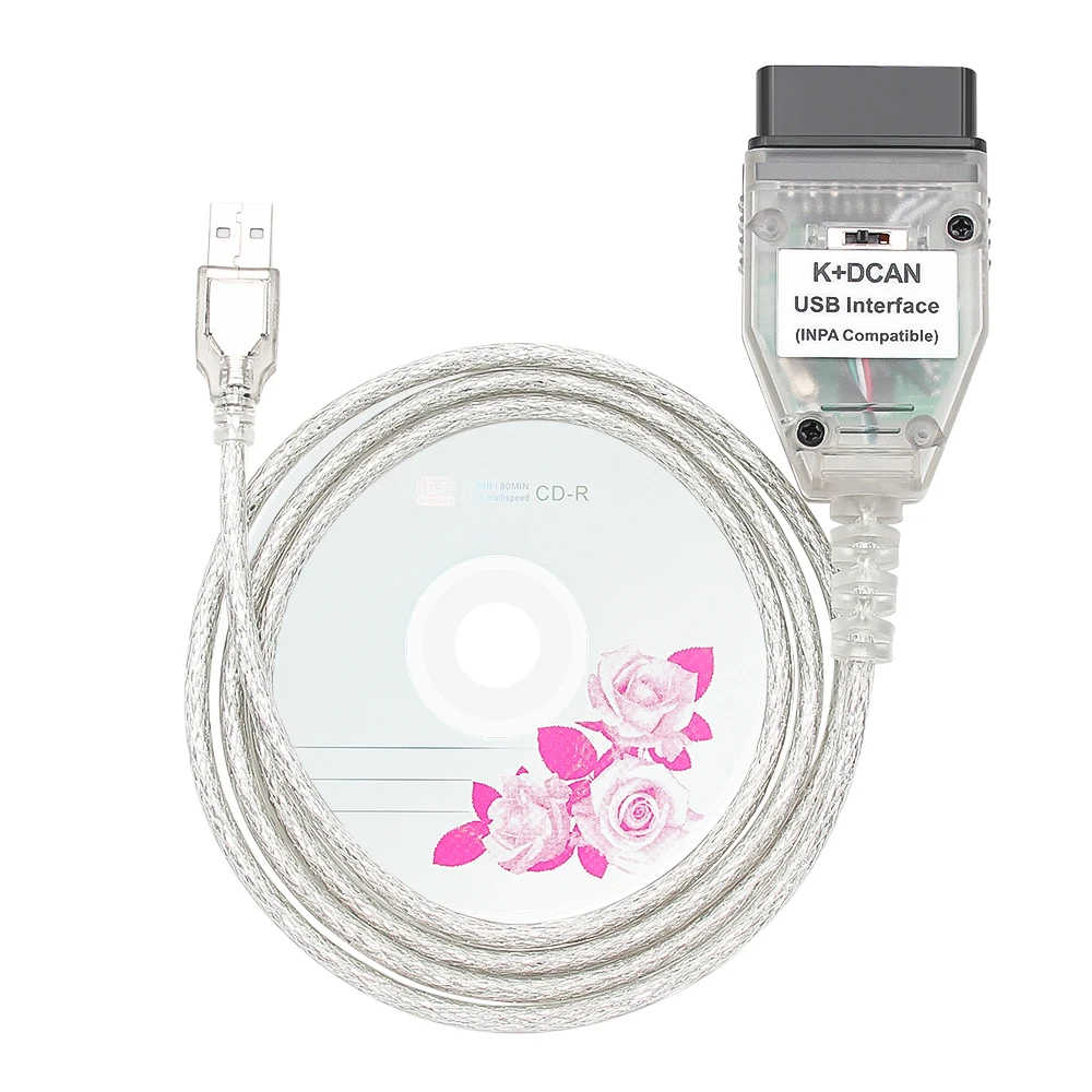 أدوات سيارات تشخيصية للسيارة ، K Line ICOM كابل مع مفتاح ، K DCAN ، FTDI ، FT232RL ، OBD 2 ، OBD2 ، K-Line