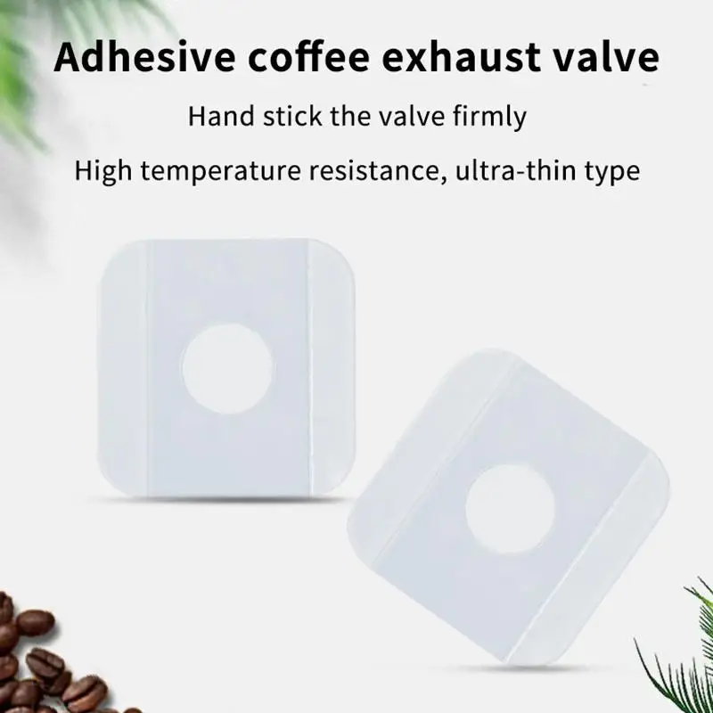 40Pcs Single Way Degassing Valves Adhesive Patch Type CO2 Releasing Valves Exhaust Ventilation Vent For Coffee Bag