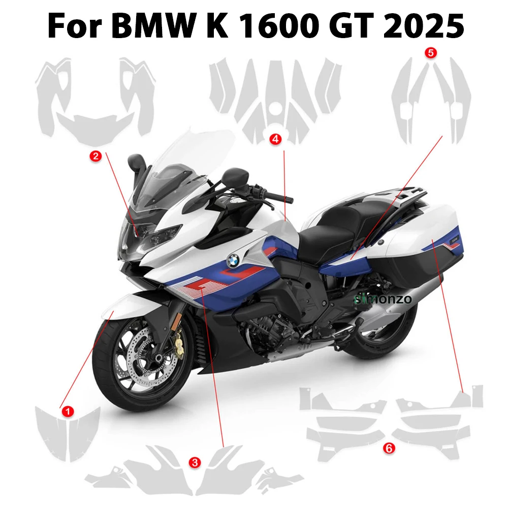 Motorcycle PPF For BMW K1600GT 2025 TPU Transparent Paint Protection Film K1600 GT Fuel Tank Protective Film Anti-scratch Kit