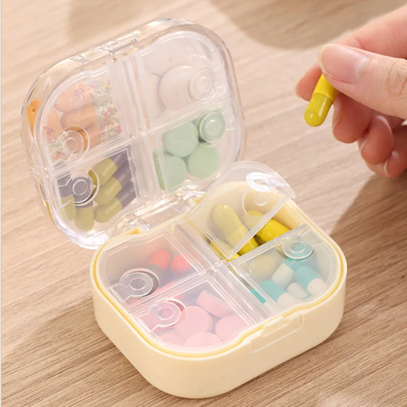 

Portable Mini Daybox Sealed Moisture-Proof Medicine Organizer Weeklong Seven Days Carry-Easy Eight Grids Pill Storage Box