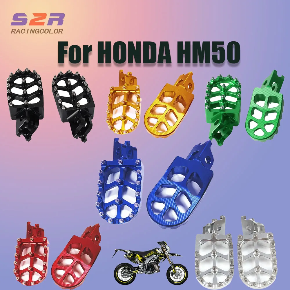 Motorcycle Accessories Footrest Footpeg Foot Pegs Foot Rests Pedals Dirt Bike Parts For HONDA HM50 HM 50
