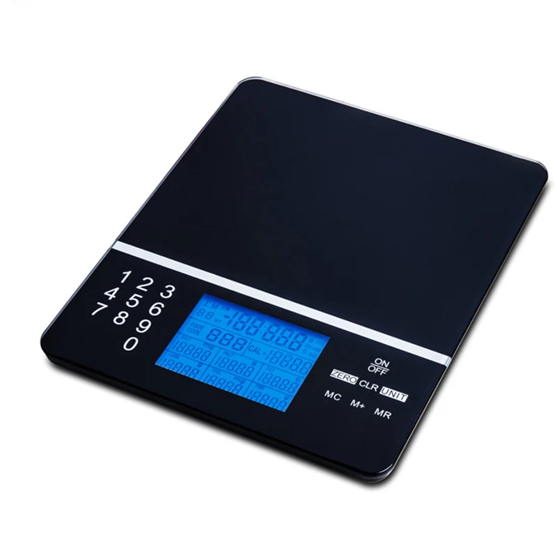 J&R Calories Portion Control Weight Loss Smart Kitchen Diet Weighing Nutrition Facts Food Scale with Nutritional Calculator