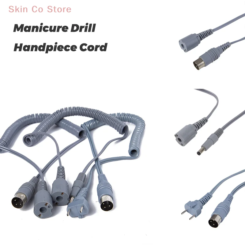 [CO]Strong Machine Accessories Nail Drill Handpiece Cord Power Cable For Electric Manicure Drill Gray Handle Rope[CO]