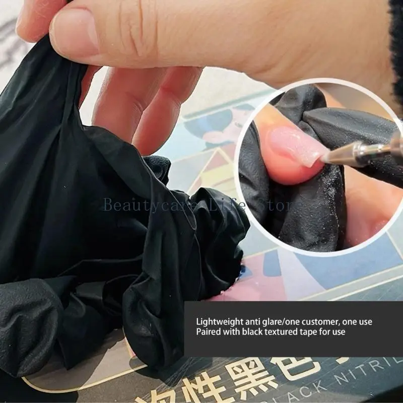 652c 100 stcs Wegwerphandschoenen Nagels kunstmanicures voor thuisgebruik en doe -het -zelfprojecten