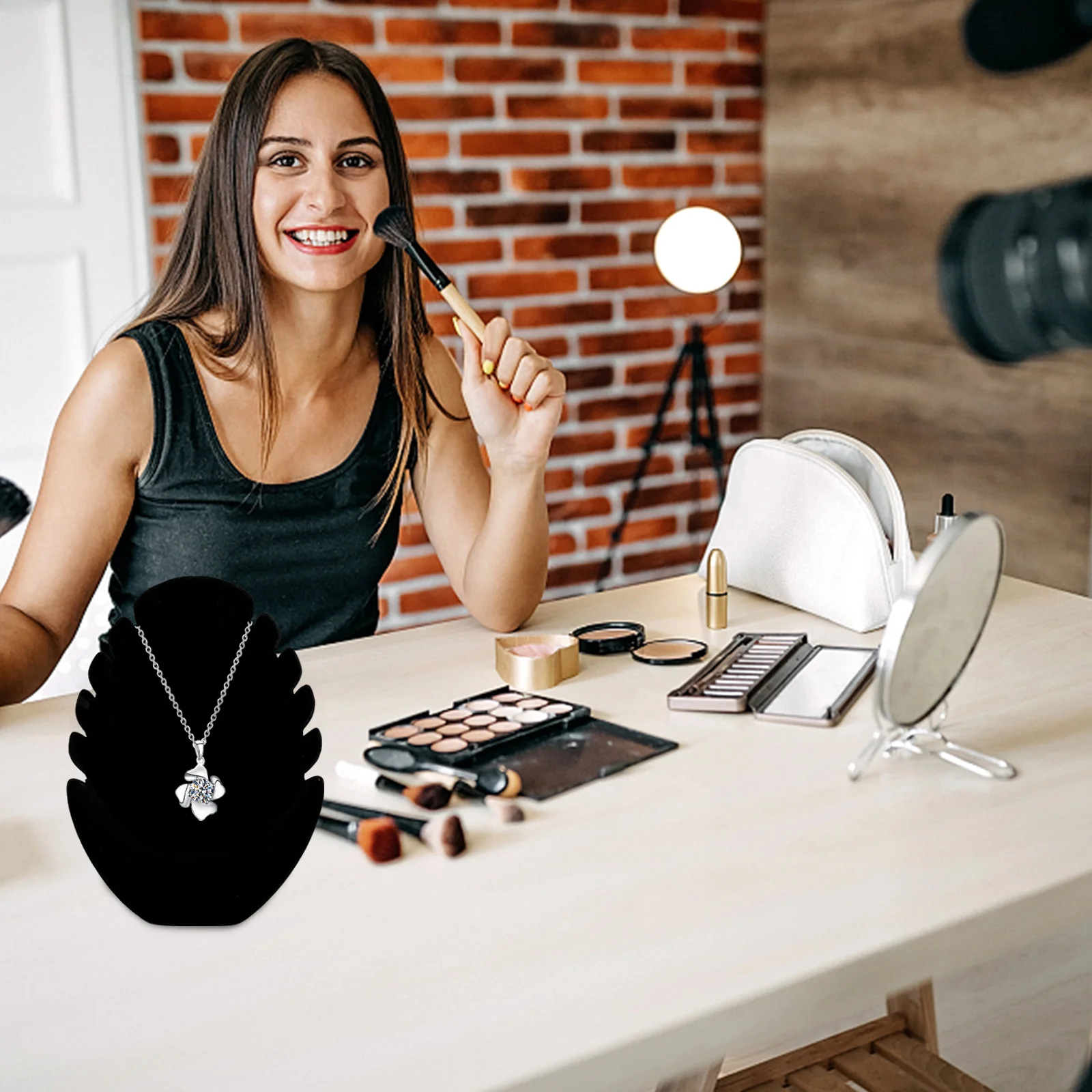 

Bracelet Jewelry Display Stand Flannel Composite Board Retail Storage Organizer