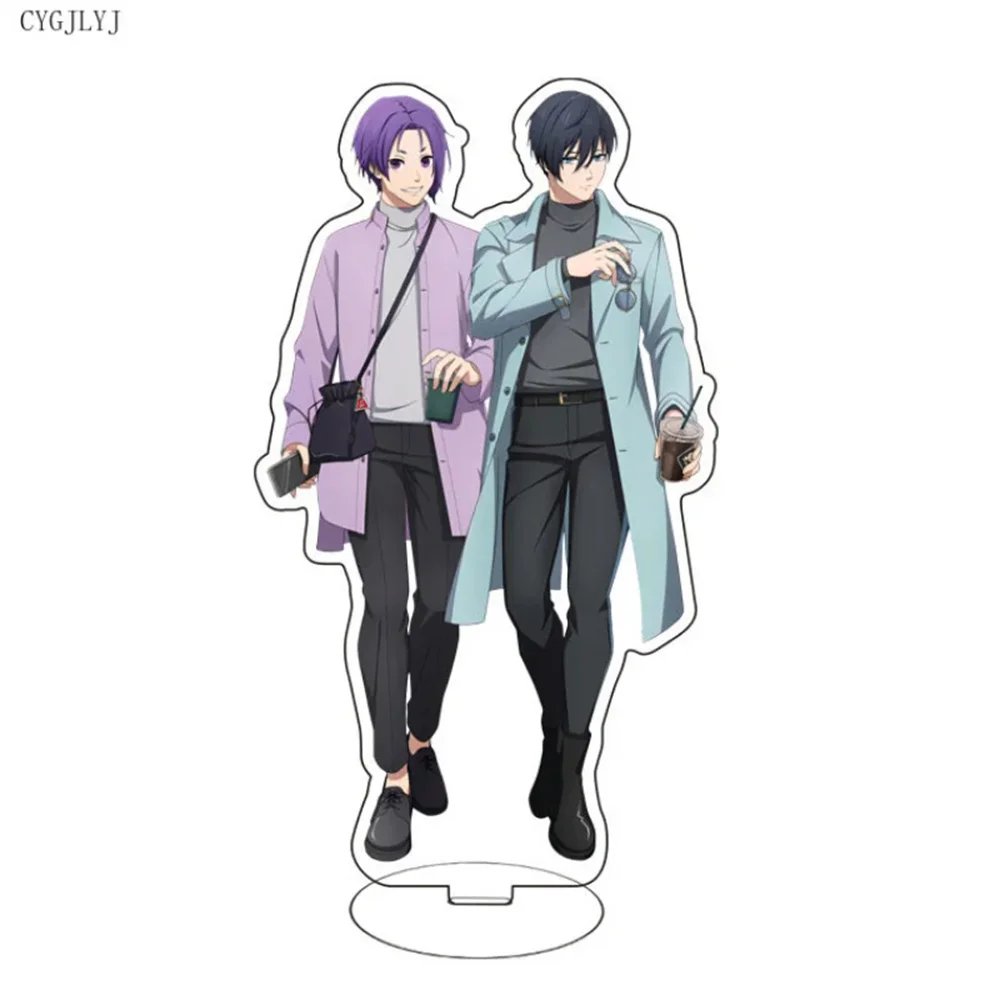 Hot Fashion Anime Figure Lock Acrylic Stand Isagi Chigiri Bachira Nagi Karasu Cartoon Model Plate Desk Decor Standing Series