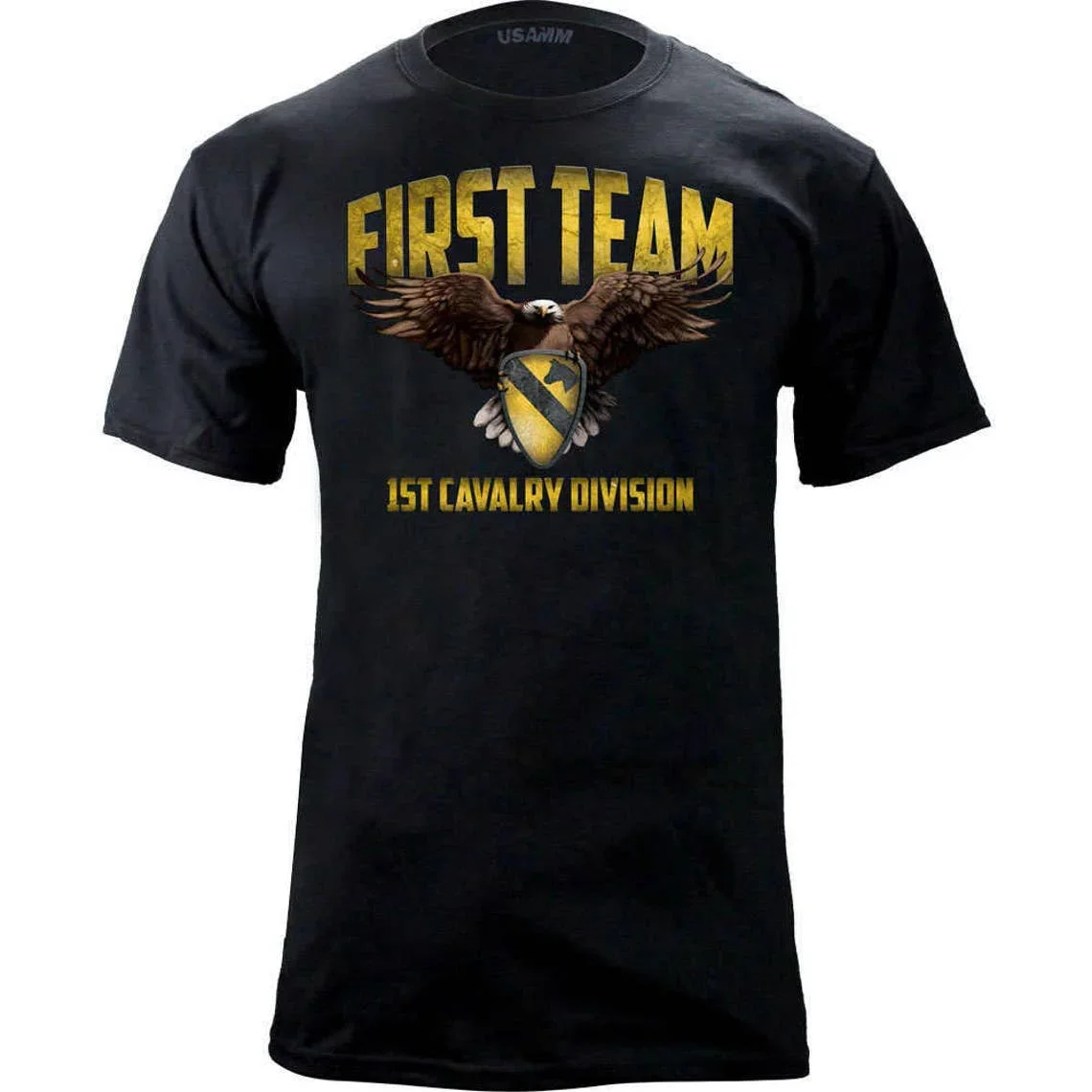 Original 1st Cavalry First Team Graphic T-Shirt 100% Cotton O-Neck Summer Short Sleeve Casual Mens T-shirt Size S-3XL