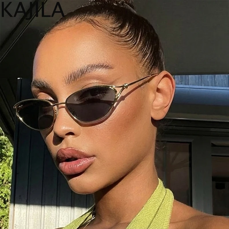 

Fashion Cat Eye Sunglasses Women 2026 Luxury Brand Trendy Outdoor Travelling Oval Sun Glasses Vintage Metal Frame Shades UV400