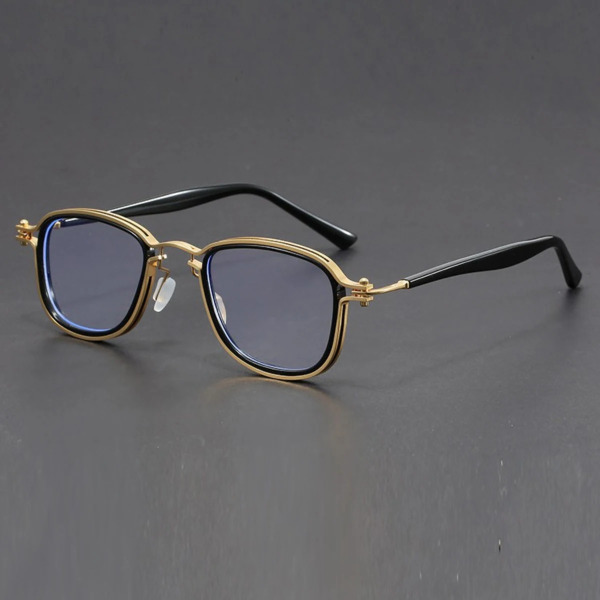 Retro-Kontrast-Modebrille für Damen und Herren, klassische Lesebrille mit optischem Metallrahmen