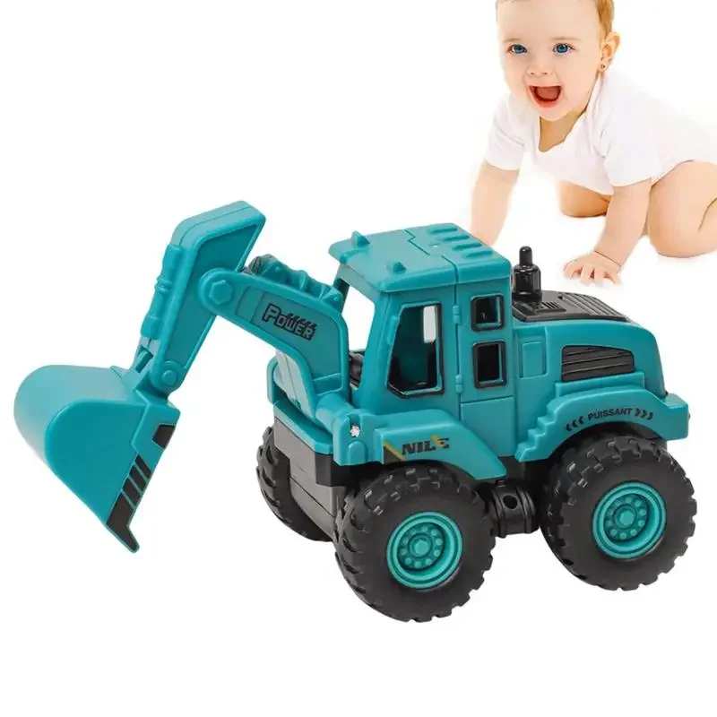 1:55 Children Plastic Vehicle Car Toys Trucks Construction Vehicle Excavator Bulldozer Model Inertia Children\'s Gifts carro