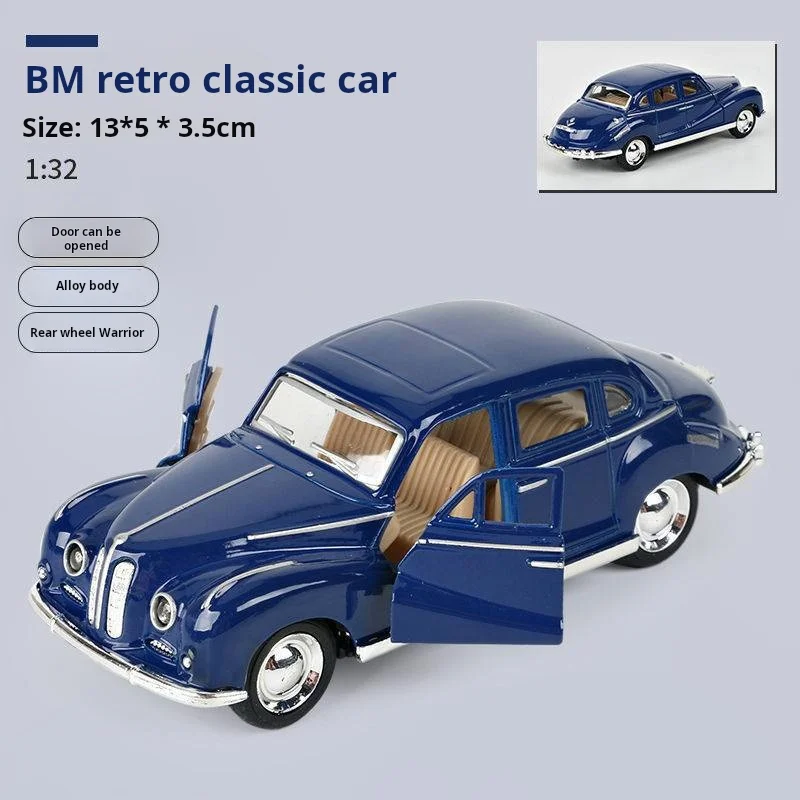 Modelo de coche clásico de aleación 1:32, adornos de coche de juguete para niños, modelo de coche extraíble, juguete para niño, juguete educativo fundido a presión