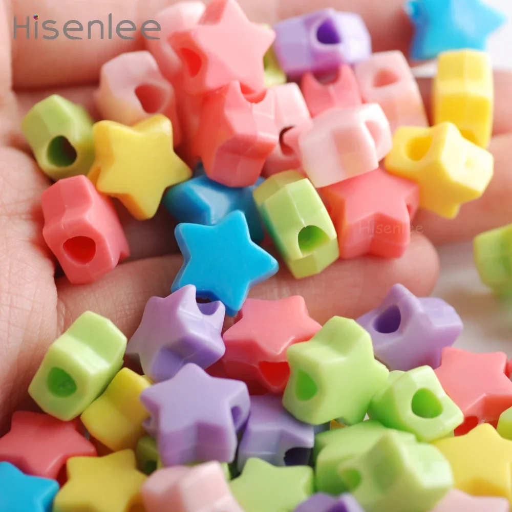 Buy 2 Get 1 Free 13mm 50pcs Pentagram shape Cheap Hot Fashion Good Quality Acrylic Scattered Beads Art Craft DIY Beads